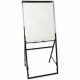 Quartet Futura Easel Whiteboard/Flip Chart - 26" (2.2 ft) Width x 35" (2.9 ft) Height - White Melamine Surface - Black Frame - R