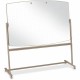 Quartet Large Reversible Total Erase Mobile Easel - 72" (6 ft) Width x 48" (4 ft) Height - White Surface - Neutral Metal Frame -