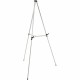Quartet Lightweight Telescoping Display Easel - 25 lb Load Capacity - 66" Height - Aluminum, Steel, Metal - Silver
