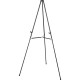 Quartet Lightweight Telescoping Display Easel - 25 lb Load Capacity - 66" Height - Aluminum, Steel, Metal - Black