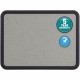 Quartet Contour Bulletin Board - 24" Height x 36" Width - Faux Granite Surface - Self-healing, Durable - Black Frame - 1 Each