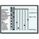 Quartet Classic In/Out Board System - 18" Height x 24" Width - Gray Porcelain Surface - Black Aluminum Frame - 1 Each