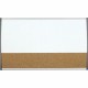 Quartet Arc Cubicle Combination Board - 30" (2.5 ft) Width x 18" (1.5 ft) Height - White Cork Surface - Silver Aluminum Frame - 