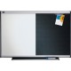 Quartet Prestige Combination Board - 36" (3 ft) Width x 24" (2 ft) Height - Black Foam Surface - Silver Aluminum Frame - Horizon