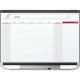 Quartet Prestige 2 Magnetic Monthly Calendar Board - Monthly - 1 Month - Graphite, White - Steel - 36" Height x 48" Width - Eras