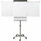 Quartet Compass Nano-Clean Magnetic Mobile Presentation Easel - 36" (3 ft) Width x 24" (2 ft) Height - White Painted Steel Surfa