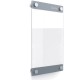 Quartet Infinity Customizable Glass Dry-Erase Board - 11" (0.9 ft) Width x 17" (1.4 ft) Height - Clear/White Glass Surface - Rec