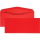 Quality Park No. 10 Bright Red Envelopes - Business - 10 - 4 1/8" Width x 9 1/2" Length - 60 lb - Adhesive - 25 / Pack - Red