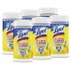 Lysol Disinfecting Wipes - Ready-To-Use - Lemon, Lime Blossom Scent - 7" Length x 7.25" Width - 80 / Canister - 6 / Carton - Ble