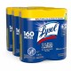 Lysol Disinfecting Wipes - Lemon Lime Scent - 80 / Canister - 6 / Carton - Pre-moistened, Disinfectant, Antibacterial - White