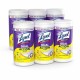 Lysol Dual Action Wipes - For Multipurpose - Citrus Scent - 7" Length x 7.25" Width - 75 / Canister - 6 / Carton - Pre-moistened