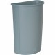 Rubbermaid Commercial Half Round Wastebaskets - 21 gal Capacity - Semicircular - 28.6" Height x 12" Width x 21" Depth - Gray - 1