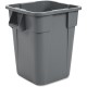 Rubbermaid Commercial Brute Square Container - 40 gal Capacity - Square - Rounded Corner, Snap Lock, Handle, Smooth, Easy to Cle