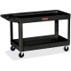 Rubbermaid Commercial 4" Casters 2-shelf Utility Cart - 2 Shelf - Push Handle Handle - 4" Caster Size - Foam - x 32.4" Width x 2