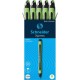 Schneider Xpress Fineliner Pen - Medium Pen Point - 0.8 mm Pen Point Size - Black - Black Rubberized, Green Barrel - Stainless S