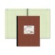 Rediform Quad Ruled Lab Computation Notebook - 75 Sheets - Ruled Margin - 9 1/4" x 11 3/4" - Green Paper - BrownPressboard Cover