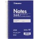 Blueline White Paper Wirebound Steno Pad - 360 Sheets - Spiral - Front Ruling Surface - 9" x 6" - White Paper - BlueCardboard Co