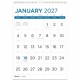 Blueline Large Print Monthly Wall Calendar - Monthly - 12 Month - January 2025 - December 2025 - 1 Month Single Page Layout - Tw