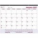 Brownline Vinyl Strip Monthly Desk Pad - Julian Dates - Monthly - 12 Month - January 2025 - December 2025 - 1 Month Single Page 