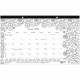 Blueline DoodlePlan Compact Desk Pad - Botanica - Monthly - January 2024 till December 2024 - 1Month Single Page Layout - Desk P