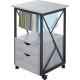 Safco Mood Collection Office Storage Pedestal - 2-Drawer - 17.8" x 17.8"30" - 2 Drawer(s) - 1 Shelve(s) - Material: Steel - Fini