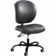 Safco Alday 24/7 Task Chair - Black Polyester Seat - Black Vinyl Back - 5-star Base - Black - 1 Each