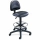 Safco Precision Extended Height Drafting Chair - Vinyl Black Vinyl Seat - Black Frame - 5-star Base - Black - 1 Each