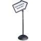 Safco Write Way Dual-sided Directional Sign - 1 Each - 18" Width x 64.3" Height x 25" Depth - Arrow Shape - Both Sides Display, 