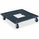 Safco Heavy-duty Stacking Chair Cart - 300 lb Capacity - 3" Caster Size - Steel - x 23.1" Width x 23.1" Depth x 4.5" Height - Bl