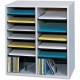 Safco Adjustable Shelves Literature Organizers - 16 Compartment(s) - Compartment Size 2.50" x 9" x 11.50" - 21.1" Height x 19.5"