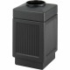 Safco Indoor/Outdoor Waste Receptacle - 38 gal Capacity - 31.5" Height x 18.3" Width x 18.3" Depth - Polyethylene - Black - 1 Ea