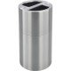Safco Dual Recycling Receptacle - 30 gal Capacity - 32.5" Height x 17.5" Diameter - Aluminum - Stainless Steel - 1 Each