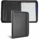 Samsill Letter Pad Folio - 8 1/2" x 11" - 6 Exterior, Internal Pocket(s) - Vinyl, Polyvinyl Chloride (PVC) - Black - 1 Each