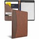 Samsill Two-Tone Padfolio, Resume Portfolio, Business Portfolio, with 8.5 x 11" Writing Pad, Brown and Dark Brown (71656) - PU L