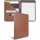 Samsill Letter Pad Folio - 8 1/2" x 11" - Leather - Tan - 1 Each