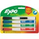 Expo Eraser Cap Fine Magnetic Dry Erase Markers - Medium, Fine, Broad Marker Point - Assorted - 4 / Pack