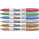 Sharpie Metallic Permanent Marker - Fine Pen Point - Bold Marker PointAlcohol Based Ink - 6 / Set