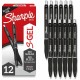 Sharpie S-Gel Pens - 1 mm Pen Point Size - Retractable - Black Gel-based Ink - 12 / Dozen