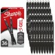 Sharpie S-Gel Pens - 0.7 mm Pen Point Size - Retractable - Black Gel-based Ink - 1 Box