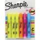 Sharpie Highlighter - Tank - Chisel Marker Point Style - Yellow, Blue, Orange, Pink - 1 Pack
