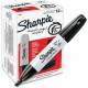 Sharpie Large Barrel Permanent Markers - Wide Marker Point - Chisel Marker Point Style - Black Alcohol Based Ink - 12 / Dozen