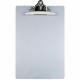 Saunders Aluminum Round Corner Clipboards - 1" Clip Capacity - 8 1/2" x 12" - Clamp - Aluminum - Silver - 1 Each