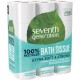 Seventh Generation 100% Recycled Bathroom Tissue - 2 Ply - 240 Sheets/Roll - White - Paper - 24 / Pack