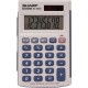 Sharp Calculators Handheld Calculator with Hard Case - 3-Key Memory, Sign Change, Auto Power Off - 8 Digits - LCD - Battery/Sola