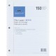 Sparco 3-hole Punched Filler Paper - 150 Sheets - College Ruled - Ruled Red Margin - 16 lb Basis Weight - 8" x 10 1/2" - White P