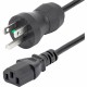 StarTech.com 3ft (1m) Hospital Grade Power Cord, 18AWG, NEMA 5-15P to C13, 10A 125V, Green Dot Medical Power Cable, Monitor Powe