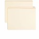 Smead Straight Tab Cut Letter Recycled Top Tab File Folder - 8 1/2" x 11" - Internal Pocket(s) - Manila - 10% Recycled - 50 / Bo