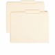 Smead 2/5 Tab Cut Letter Recycled Top Tab File Folder - 8 1/2" x 11" - 3/4" Expansion - Top Tab Location - Right of Center Tab P