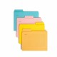 Smead SuperTab 1/3 Tab Cut Letter Recycled Top Tab File Folder - 8 1/2" x 11" - 1 x 2K Fastener(s) - Top Tab Location - Pink, Ye