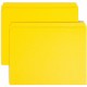Smead Colored Straight Tab Cut Letter Recycled Top Tab File Folder - 8 1/2" x 11" - 3/4" Expansion - Yellow - 10% Recycled - 100